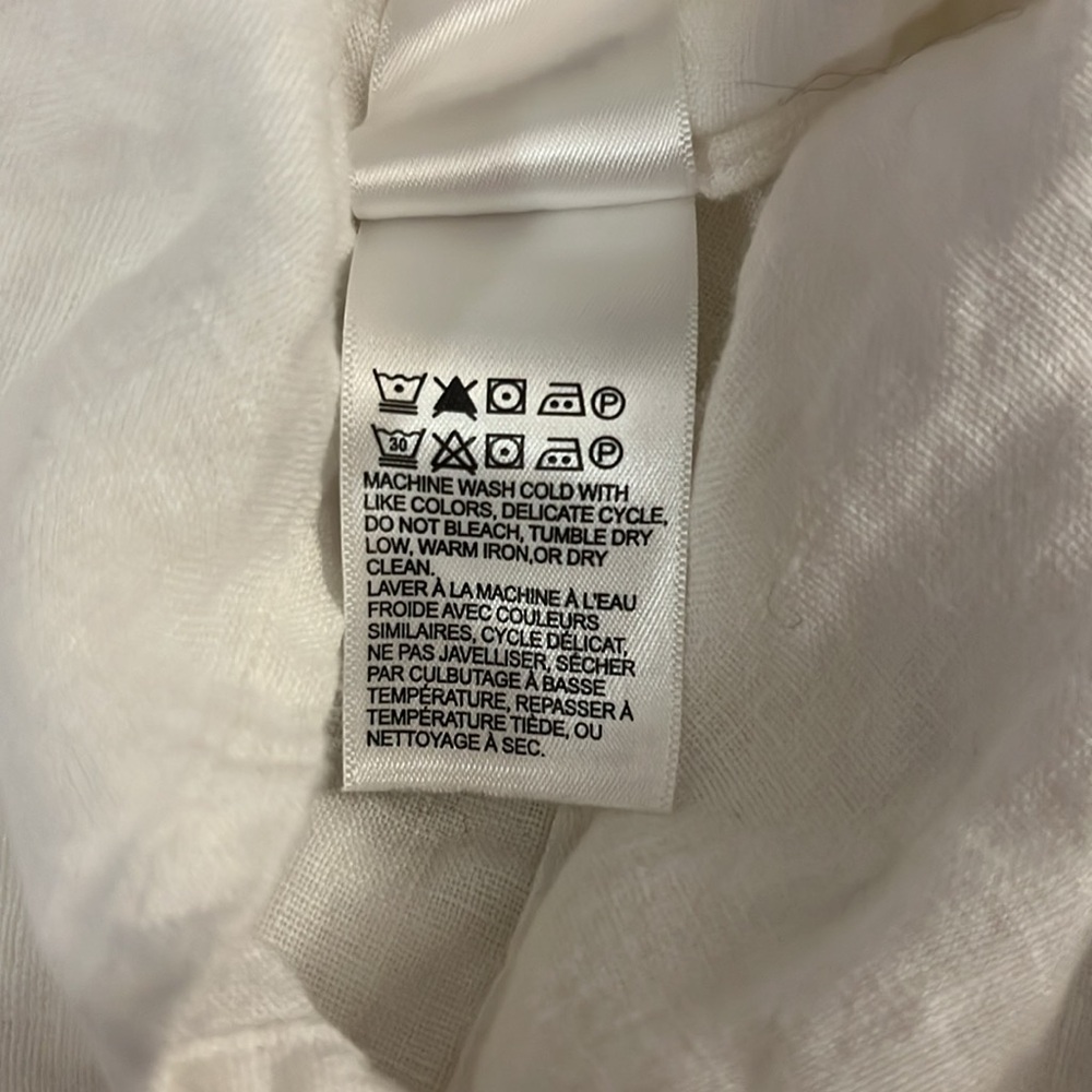 Lucky Brand Men’s White Linen Button Down Long Sleeve Shirt Sz XL - Picture 6 of 9